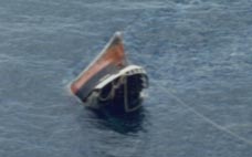 the honduran oil tanker playboy 3 sinking by the stirn after sustaining collision damage. the vessel was succesfully recovered.